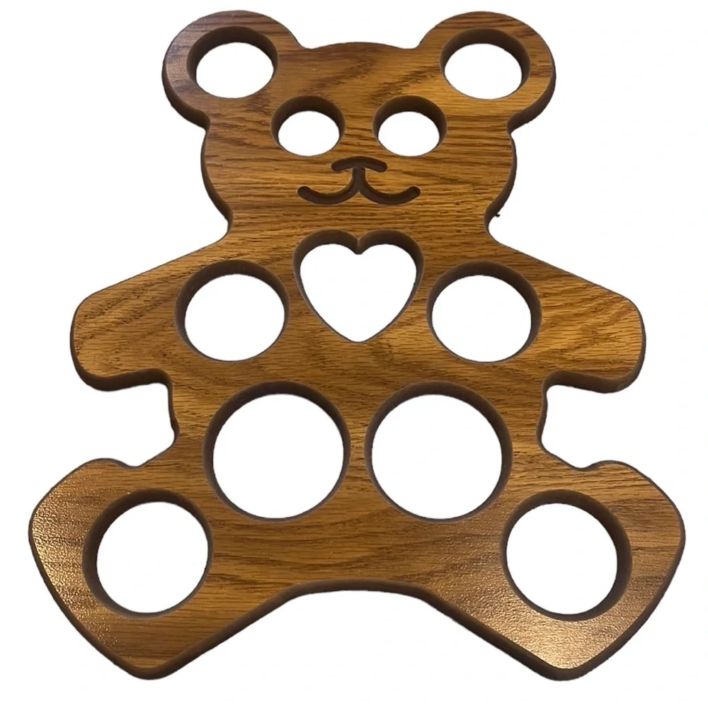 VINTAGE LIVING WATER WOOD WORKS INC WOODEN BEAR SHAPED PICTURE FRAME BROWN